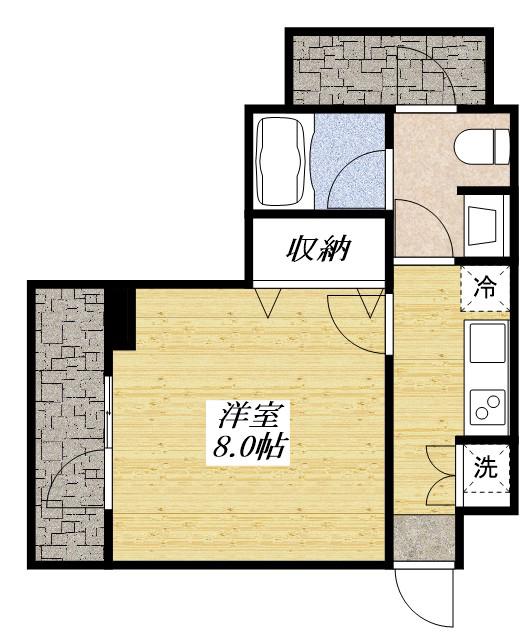 STEP1(1K/3階)の間取り写真