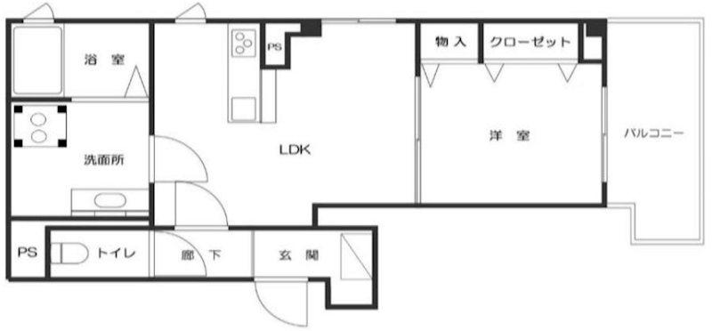 ORANGE11(1LDK/3階)の間取り写真