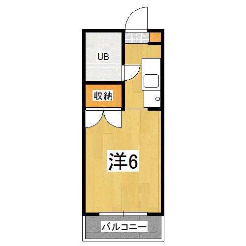 デイジーコート(1K/2階)の間取り写真