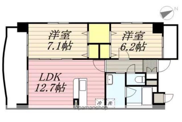 ナウヴィレッジ港(2LDK/6階)の間取り写真