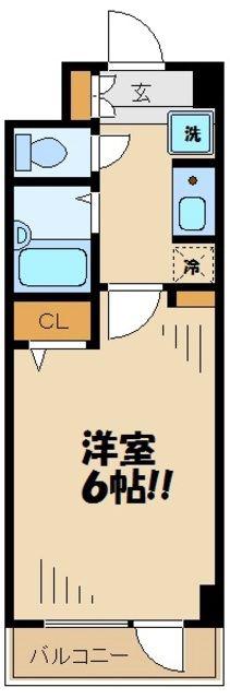 ユーコート千歳烏山(1K/5階)の間取り写真