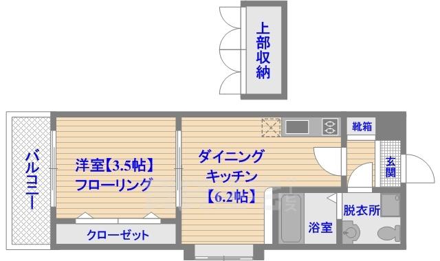 ORIENT BLD NO.54(1DK/10階)の間取り写真