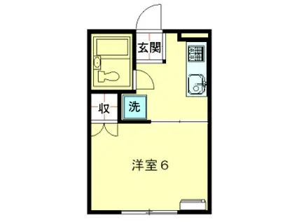 ハイツオーピット(1K/1階)の間取り写真