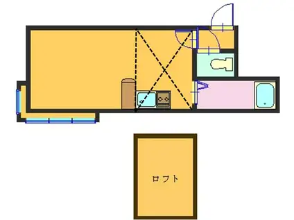 サンハイツ平岸(1DK/3階)の間取り写真