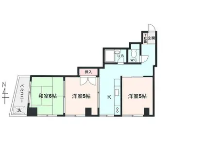 グラン・パレ北千住(3K/4階)の間取り写真