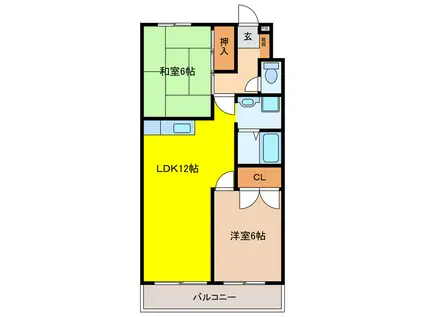 シティハイツきむら(2LDK/1階)の間取り写真