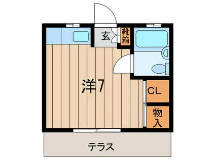 セゾンみつせ(ワンルーム/1階)の間取り写真