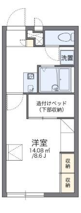 レオパレスPINE CREST(1K/2階)の間取り写真