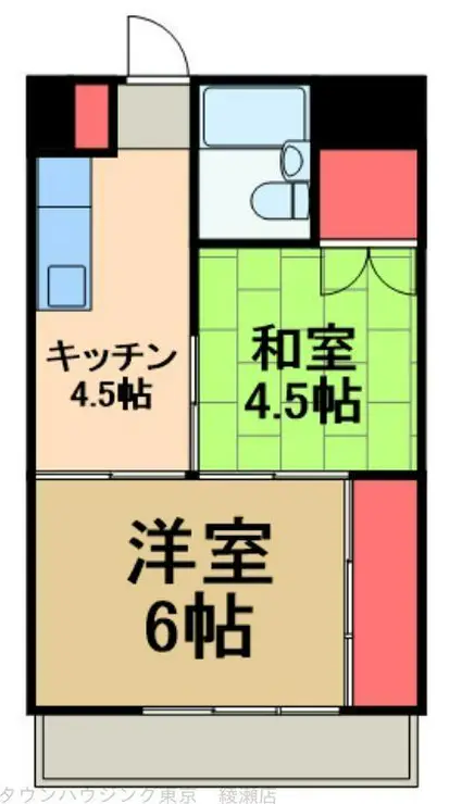 東洋コーポ 1階階 間取り