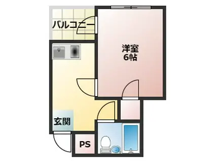 アンフィニィ京口(1K/2階)の間取り写真