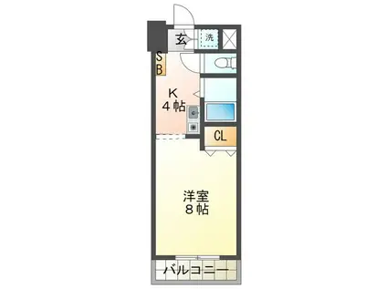 メゾン・ド・ヤスジマ(1K/3階)の間取り写真