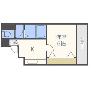 クレセール阿波座(1K/9階)の間取り写真