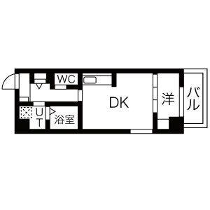 アレフガルド(1DK/6階)の間取り写真