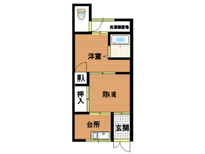 わかやま電鉄貴志川線 日前宮駅 徒歩8分 2階建 築51年(2K/2階)の間取り写真