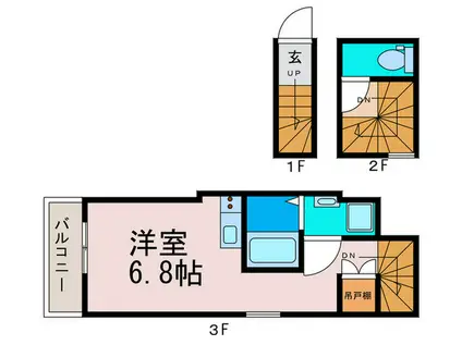 LUMIERE駒込(ワンルーム/3階)の間取り写真