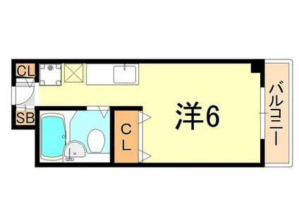 ウエストハウス IN LANI(ワンルーム/8階)の間取り写真