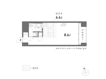 ＪＲ山手線 恵比寿駅 徒歩7分 8階建 築9年(ワンルーム/4階)の間取り写真
