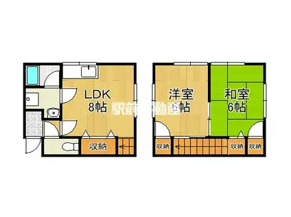 リヴィエールメゾン(2LDK/1階)の間取り写真