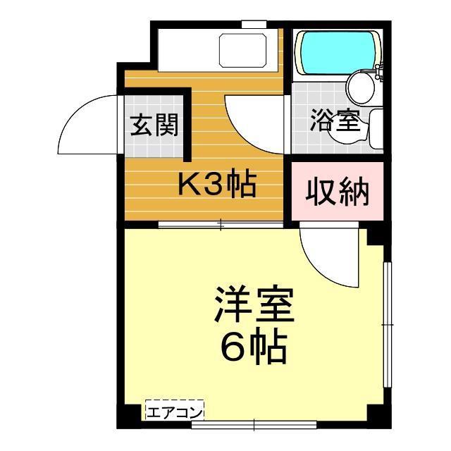 カーサ21(1K/1階)の間取り写真