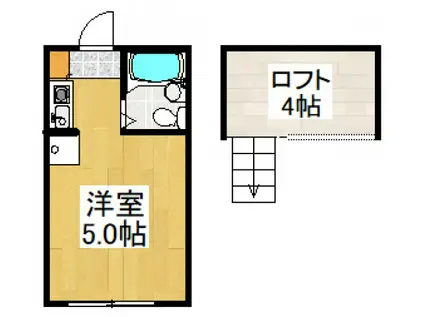 プチメゾン(ワンルーム/2階)の間取り写真