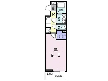 REGAROII(1K/2階)の間取り写真