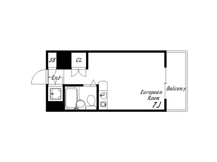 滝の茶屋ヤングパレス(ワンルーム/3階)の間取り写真