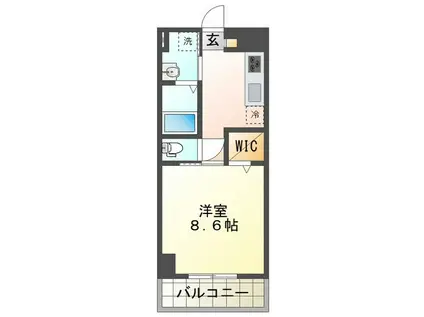 IL VIALE(1K/7階)の間取り写真