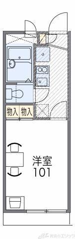 レオパレス南平台II(1K/1階)の間取り写真