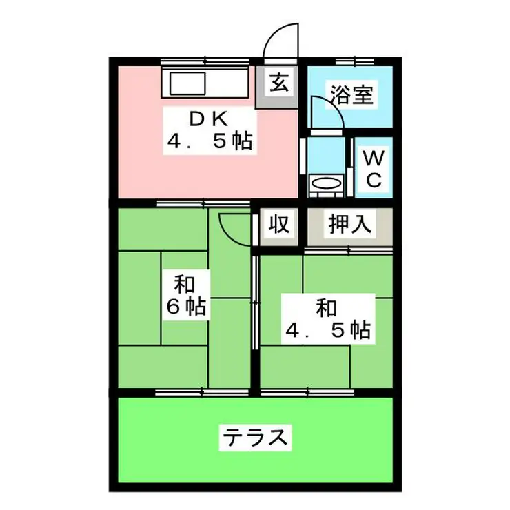 都コーポ 1階階 間取り