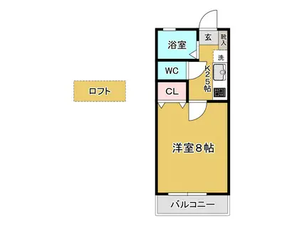 パール宮町(1K/1階)の間取り写真