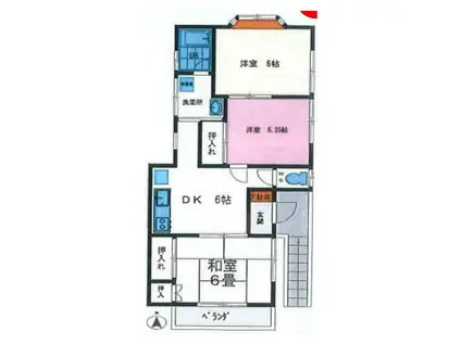 メゾンドプルミエ(3DK/2階)の間取り写真