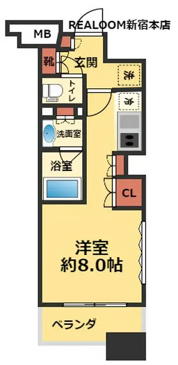 パークハビオ西新宿 3階階 間取り