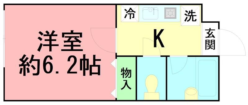 VILLA 510 NO.5(1K/1階)の間取り写真