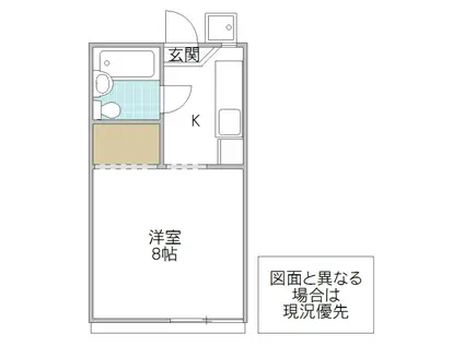 サニーヒルズ(1K/1階)の間取り写真