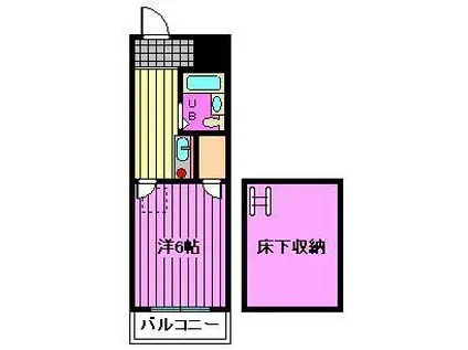 グランパレス(1K/1階)の間取り写真