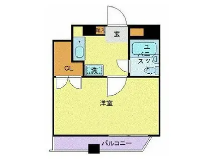 エヴェナール茗荷谷(1K/7階)の間取り写真