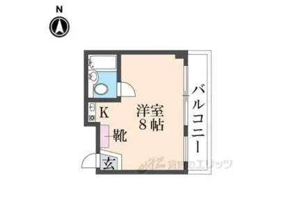 サンシャイン香里園Ⅱ(ワンルーム/2階)の間取り写真