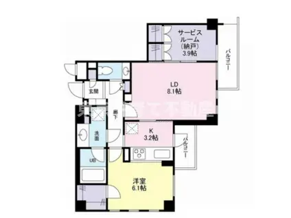 ドゥーエ千石(2LDK/3階)の間取り写真