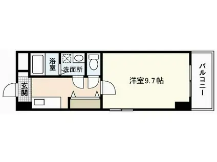 ルーナパッソ(1K/4階)の間取り写真