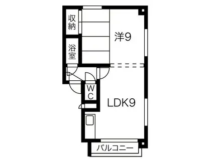 三友ハイツ(1LDK/4階)の間取り写真
