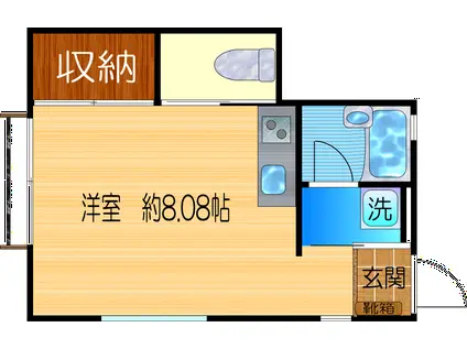 PALLDIUM(ワンルーム/1階)の間取り写真
