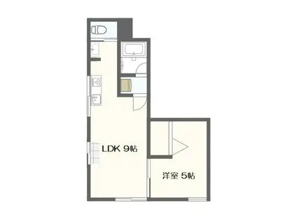 ルミウス(1LDK/1階)の間取り写真