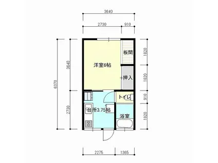 幸ハウス(1K/1階)の間取り写真