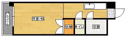 第3柴田ビル(1K/5階)の間取り写真