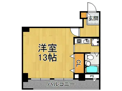 ヒカリマンション(ワンルーム/2階)の間取り写真