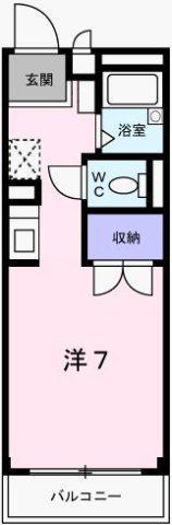 サンフレッチェ南条A(1K/1階)の間取り写真