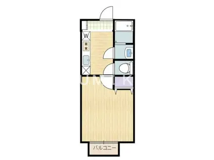 レイールプラス(1K/2階)の間取り写真