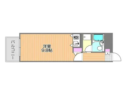 朝日プラザリバーサイド県庁前(ワンルーム/7階)の間取り写真