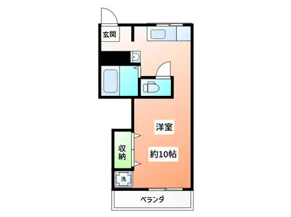 豊洋マンション(ワンルーム/5階)の間取り写真