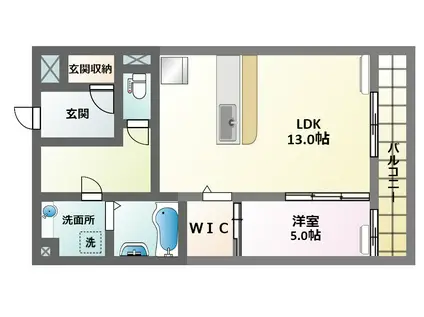 エクセルコート(1LDK/3階)の間取り写真